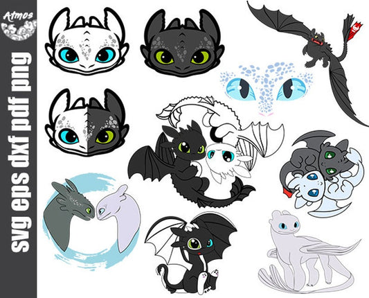 How To Train Your Dragon SVG Bundle - 55+ files How To Train Your Dragon SVG, EPS, PNG, DXF for Cricut, Silhouette