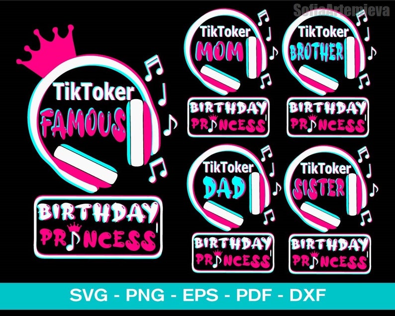 TikTok SVG Bundle - 1100+ files TikTok SVG, EPS, PNG, DXF for Cricut, Silhouette