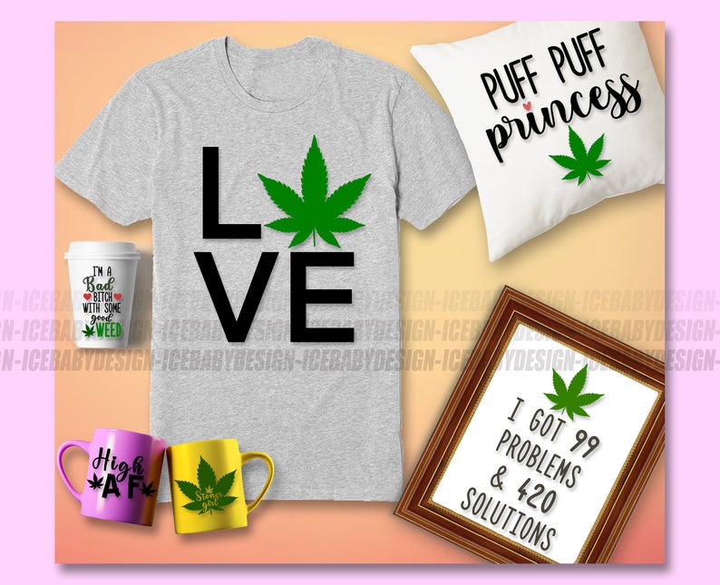 Marijuana SVG Bundle - 500+ files Marijuana SVG, EPS, PNG, DXF for Cricut, Silhouette
