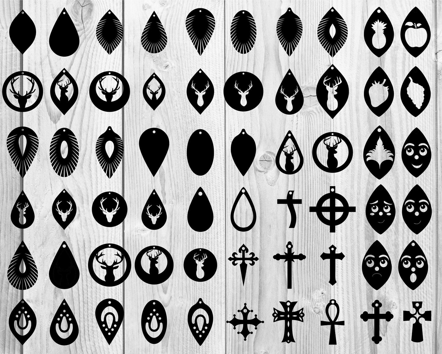 Earrings SVG Bundle - 1000+ files Earrings SVG, EPS, PNG, DXF for Cricut, Silhouette