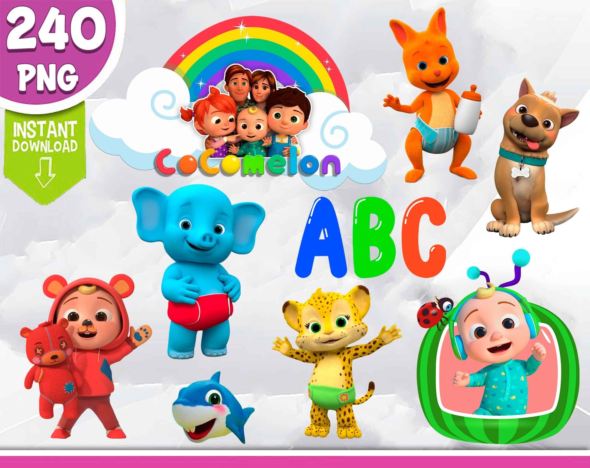 CoComelon SVG Bundle - 336+ files CoComelon SVG, EPS, PNG, DXF for Cricut, Silhouette