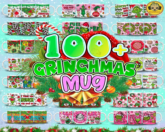 100+ 3D Inflated Cartoon Movie Xmas 11oz Mug Wrap Png Bundle, Christmas Character 11oz Mug Design Png, Digital Download ,Instant Download