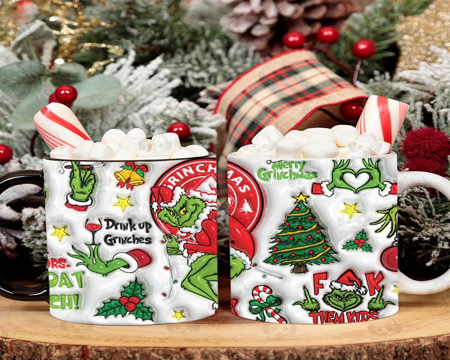 100+ 3D Inflated Cartoon Movie Xmas 11oz Mug Wrap Png Bundle, Christmas Character 11oz Mug Design Png, Digital Download ,Instant Download
