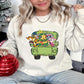 10 Files CUSTOM Car Truck Christmas Name Holder Png Bundle, Make your Own Name, Green Cartoon Kids Shirt Design, Digital Download ,Instant Download