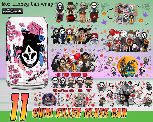 10+ file Chibi Killer Glass Wrap Bundle PNG ,Chibi Killer glass PNG , Digital Download ,Instant Download