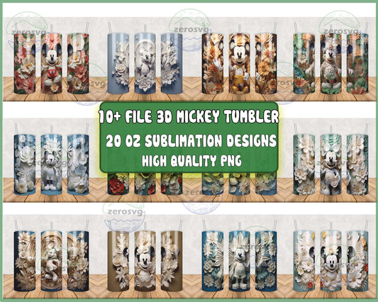 10+ file 3D mickey tumbler bundle png, 20oz sublimation designs high quality , Designs 20 oz sublimation, Bundle Design Template for Sublimation