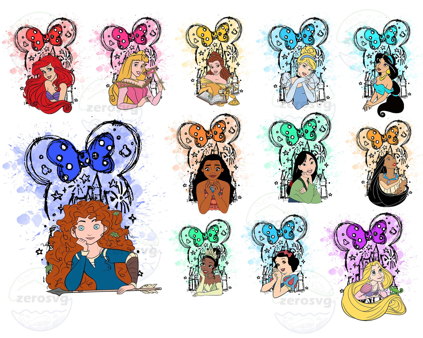 Princess  Bundle PNG - 12+ file Princess Bundle PNG, Princess png ,  for Cricut, Silhouette, digital download