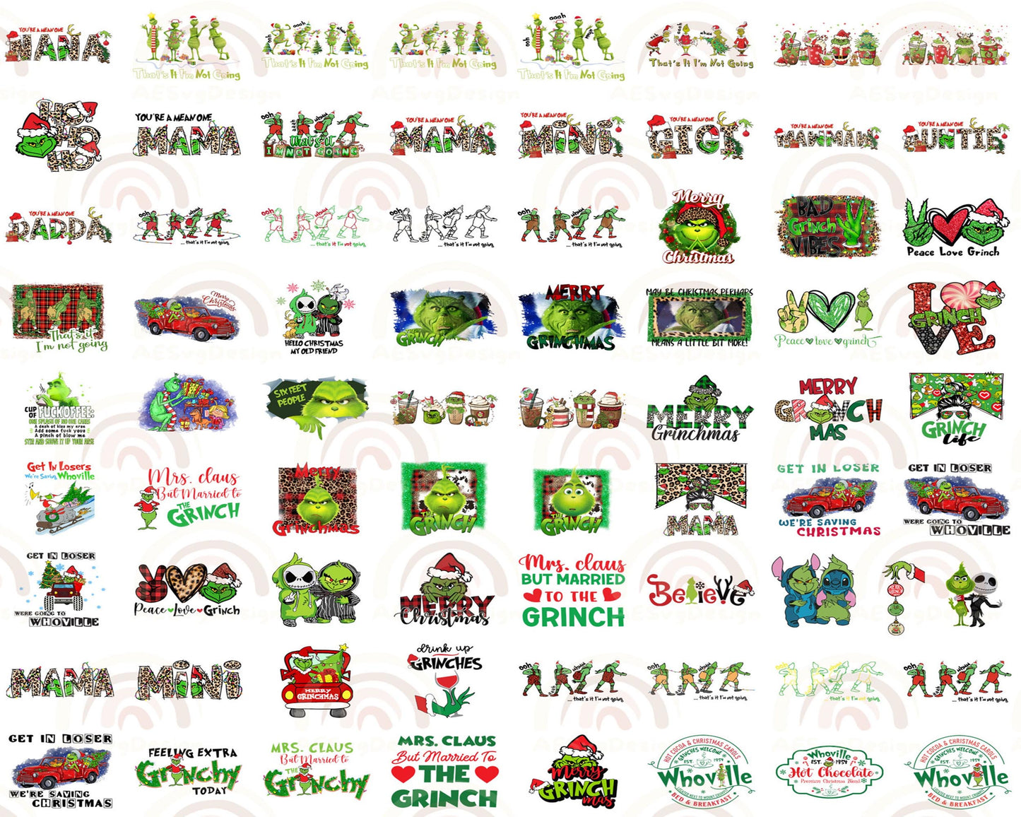 140+ Grinchmas Mega Bundle, Merry Grinchmas, Christmas Movie Png , file cut , Silhouette, digital download, Instant Download
