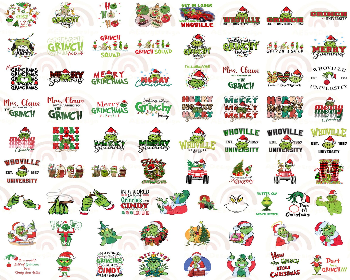 140+ Grinchmas Mega Bundle, Merry Grinchmas, Christmas Movie Png , file cut , Silhouette, digital download, Instant Download