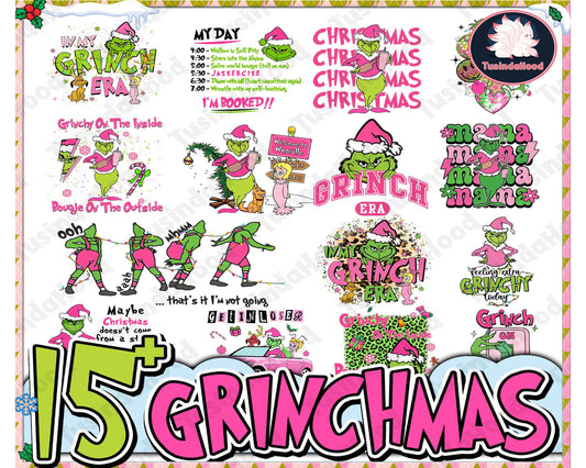 15 Pink Christmas Png Bundle, Santa Claus png, Christmas Movie Png , Digital Download ,Instant Download