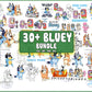 30+ file Bluey SVG PNG, hug toy family Bluey svg, bluey bundle SVG DXF PNG EPS , cricut , file cut , Silhouette, digital download, Instant Download