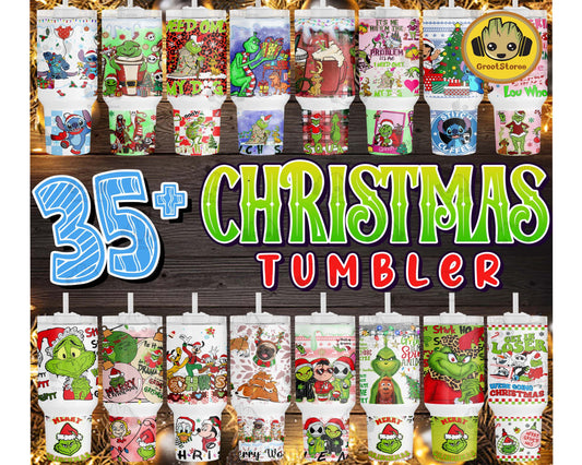 35+ Christmas Movie 40oz Tumbler Wrap, Retro Christmas My Day Tumbler, 40oz Skinny Tumbler Wrap PNG , Grinch Christmas Tumbler Wrap , Digital Download ,Instant Download
