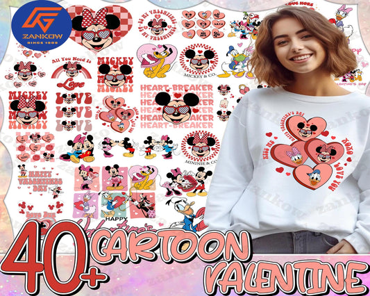 40+ Cartoon Valentine Png Bundle, Valentine Mouse Story Png Bundle, Be My Valentine Png, Digital Download ,Instant Download