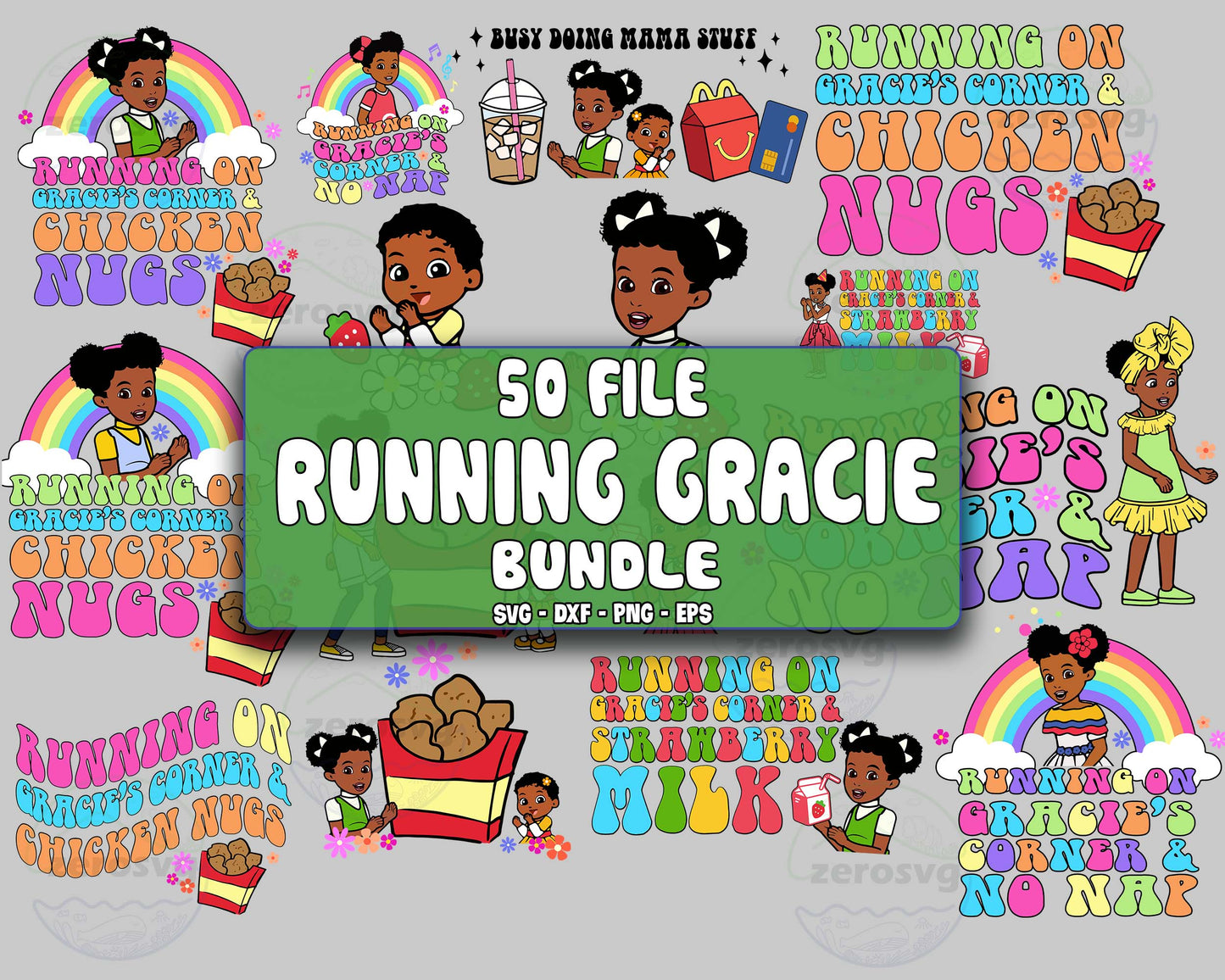 Running gracie SVG Bundle - 50+ file Running gracie bundle SVG, EPS, PNG, DXF for Cricut, Silhouette, digital download