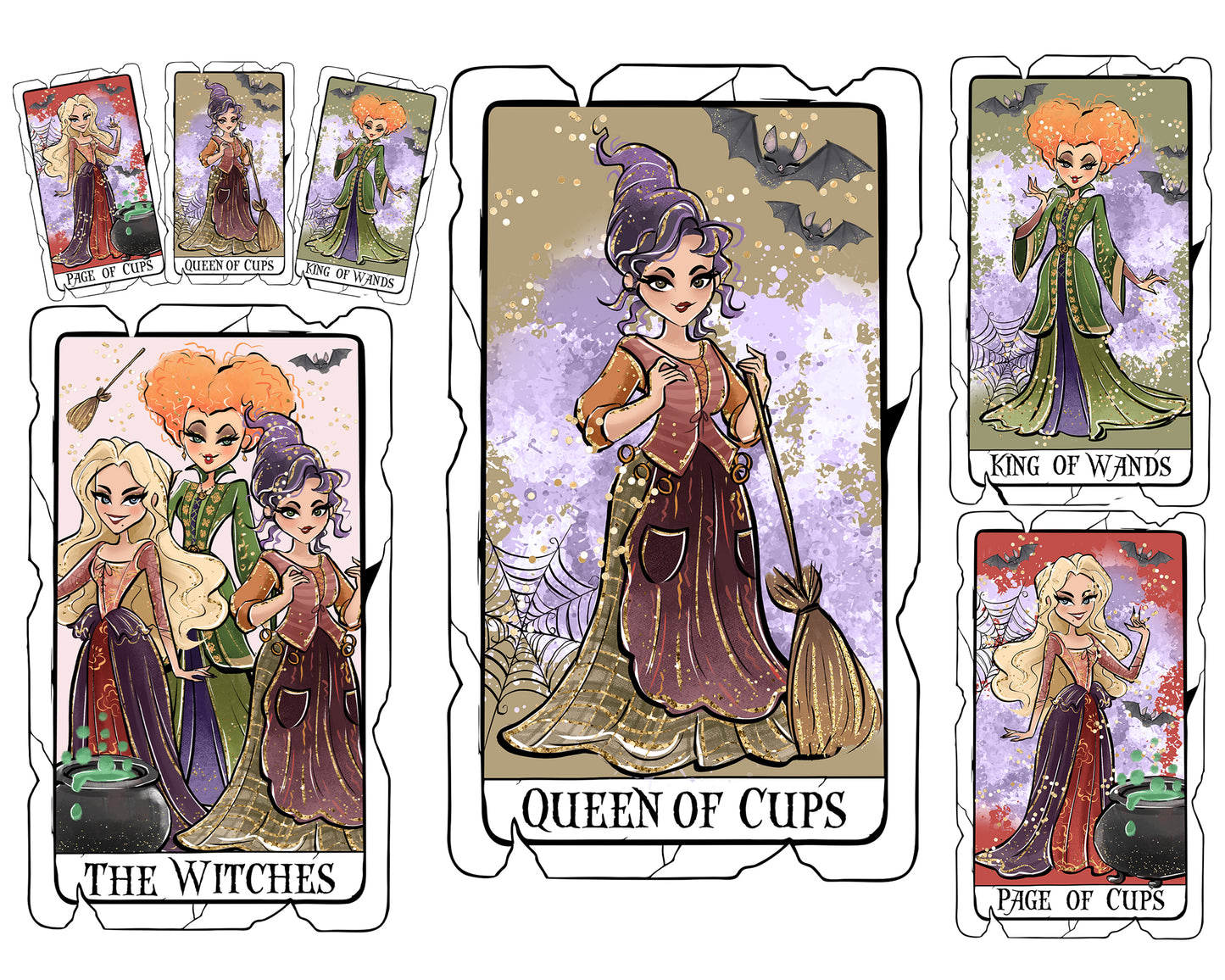 5 file hocus pocus tarot card bundle PNG , bundle halloween  Cutting Image, File Cut , Digital Download, Instant Download