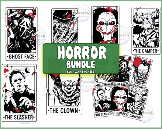 6 file Horror svg, Horror Characters Tarot Card SVG, Horror friends SVG DXF EPS PNG, Cutting Image, File Cut , Digital Download, Instant Download