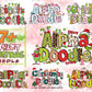 7 Set Christmas Alpha Doodle Png Bundle, Christmas Character Alphabet Bundle, Christmas Hot Custom Png, digital download, Instant Download