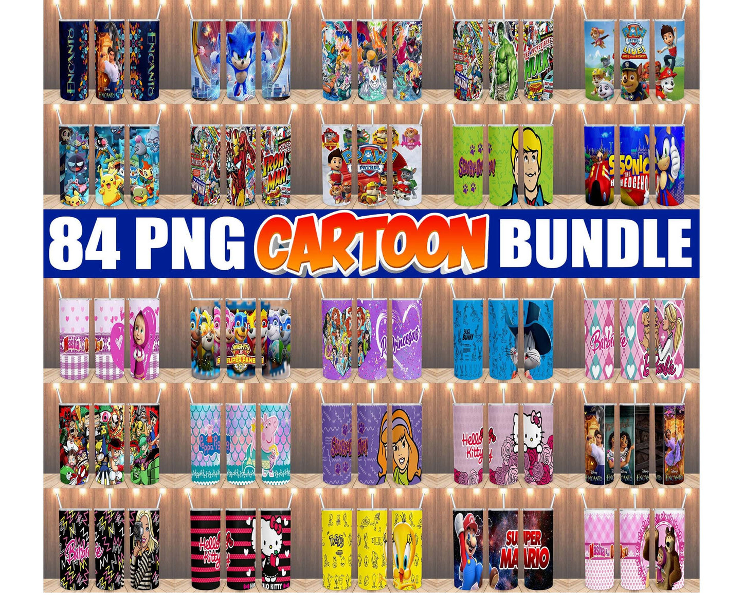 84 Cartoon tumbler png bundle, Cartoon kids tumbler png bundle, Cartoon kids 20oz tumbler sublimation design PNG , Digital Download ,Instant Download