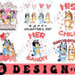 Blu-Ey And Bingo Couple Png, Blu-Ey Valentines Day Png, Blue Dogs Valentine'S Day, Digital Download ,Instant Download