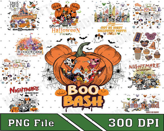 Bundle Halloween PNG, Retro Halloween Png Bundle, Halloween Png, for Cricut, Silhouette, digital, file cut