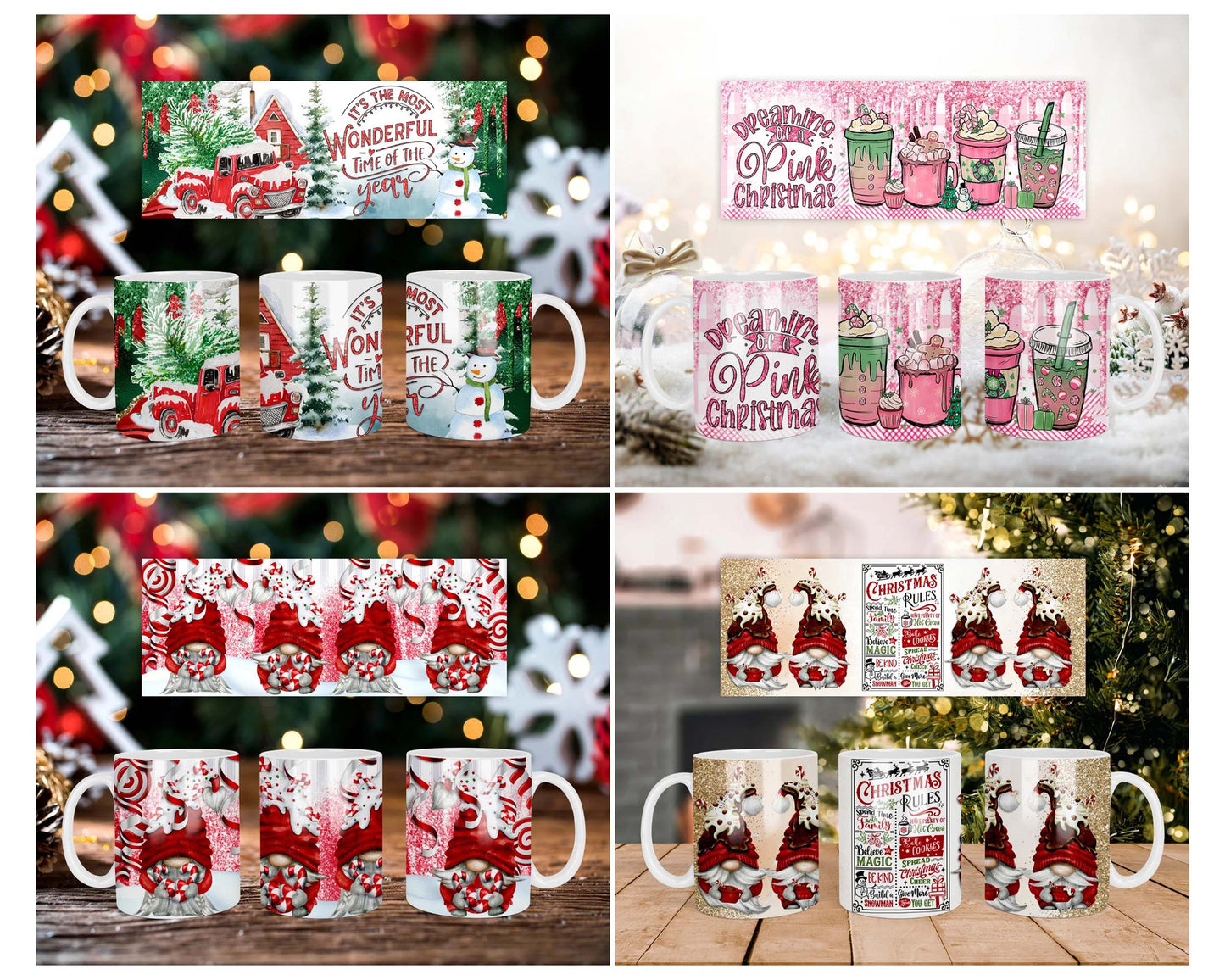 Christmas Mug Wrap, Christmas coffee mug wrap PNG , Designs 11 oz sublimation, Bundle Design Template for Sublimation, Digital Download ,Instant Download