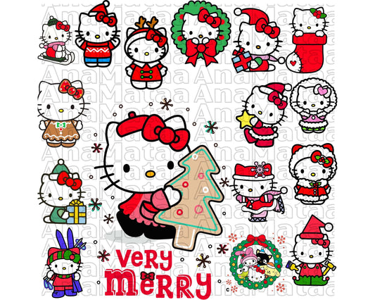 Cute Kitty Christmas SVG Bundle, Christmas cats bundle, Christmas Svg , file cut , for Cricut,  Silhouette , digital download