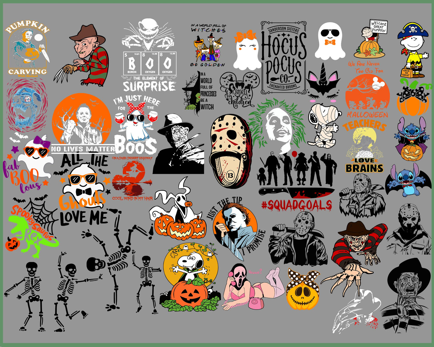 Horror bundle svg, 40+ file halloween SVG DXF EPS PNG, bundle halloween  Cutting Image, File Cut , Digital Download, Instant Download