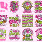 Pink Christmas PNG Bundle, Retro pink Christmas png, Christmas png, file cut , Silhouette, digital download, Instant Download