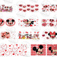 20+ Valentine Cartoon 16oz Libbey Glass Wrap Png, Valentine Character Libbey Glass Wrap Png , Digital Download ,Instant Download