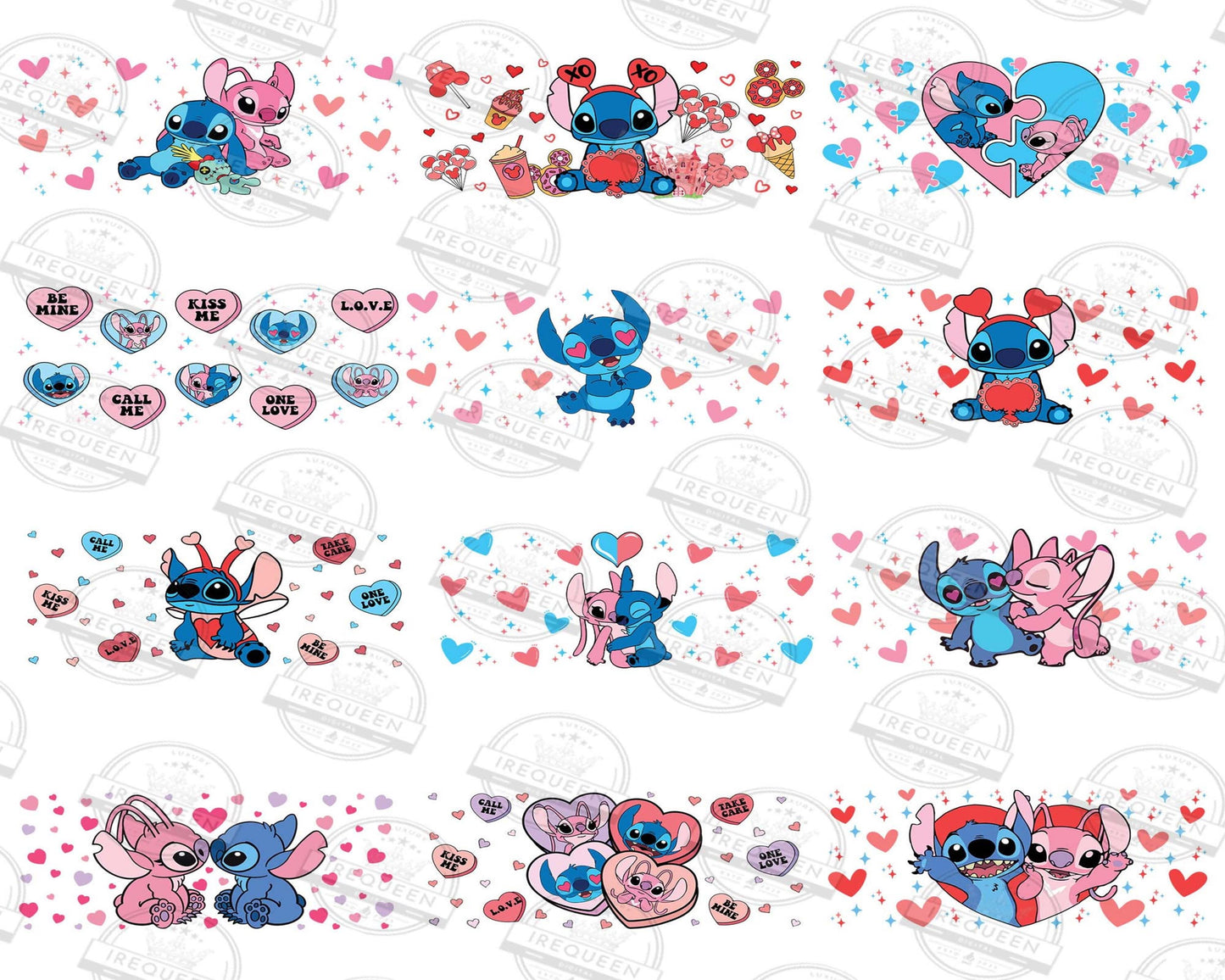 20+ Valentine Cartoon 16oz Libbey Glass Wrap Png, Valentine Character Libbey Glass Wrap Png , Digital Download ,Instant Download