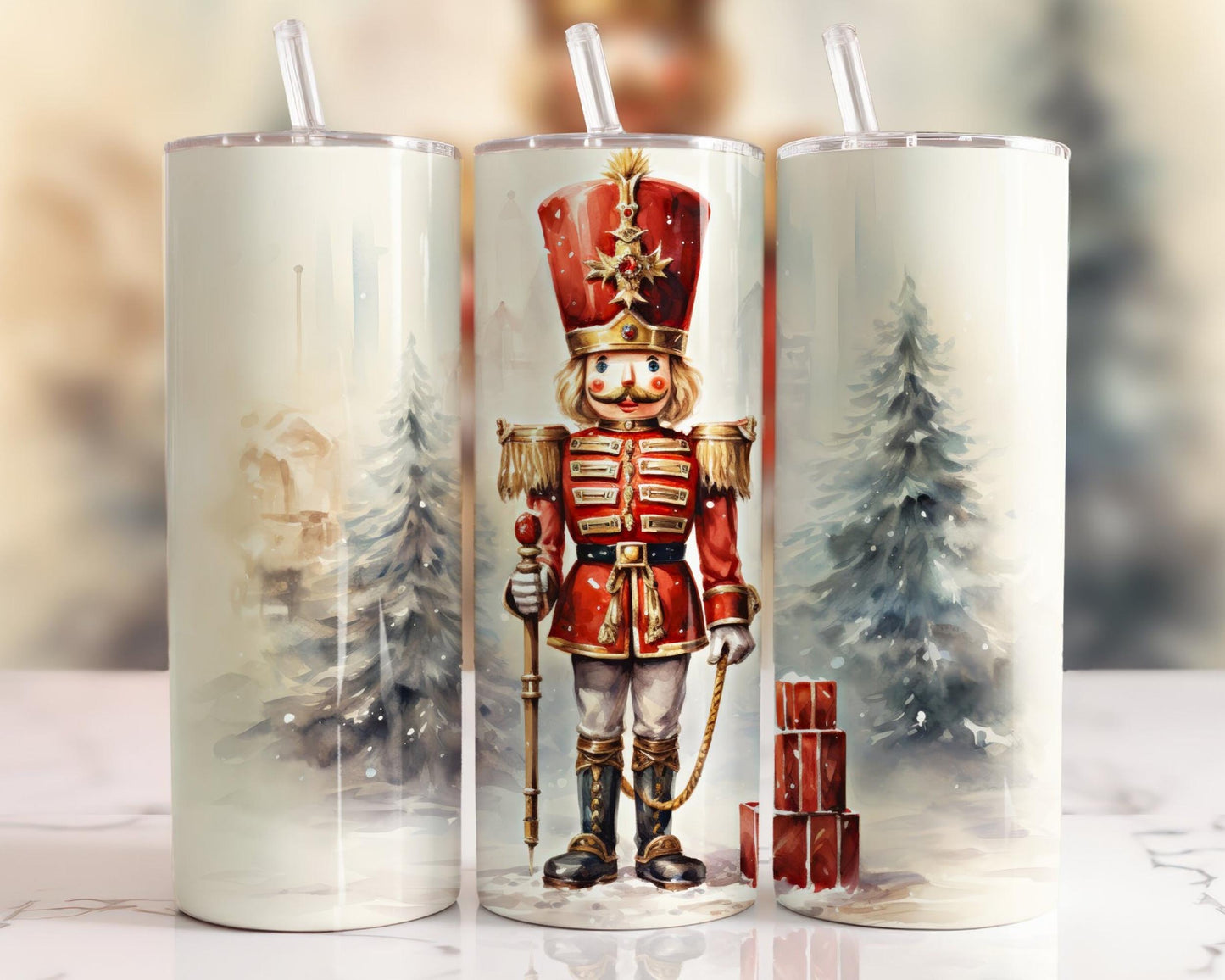 Vintage Christmas Tumbler Bundle, Xmas Tumbler Wrap, 20oz Sublimation Tumbler Designs, 20oz Skinny Straight Tumbler PNG, Digital Download ,Instant Download
