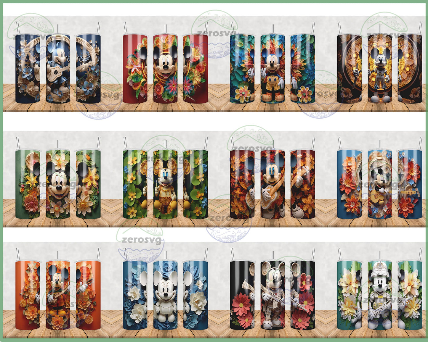 mickey tumbler 3d , 3D mickey tumbler bundle png, 20oz sublimation designs high quality png ,Designs 20 oz sublimation, Bundle Design Template for Sublimation