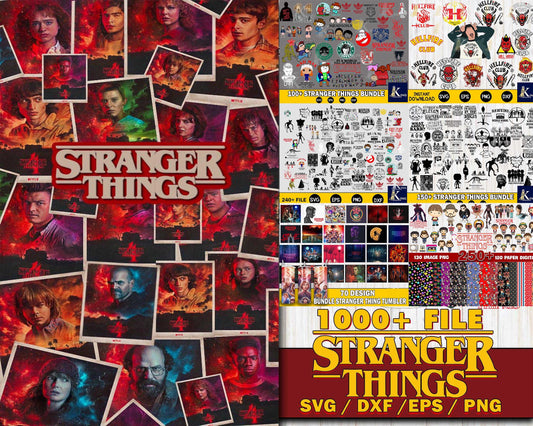 Stranger things SVG ,999+ file Mega Bundle Stranger things svg, dxf, eps, png, Cricut , File cut , Vector file , Silhouette , Digital Dowload
