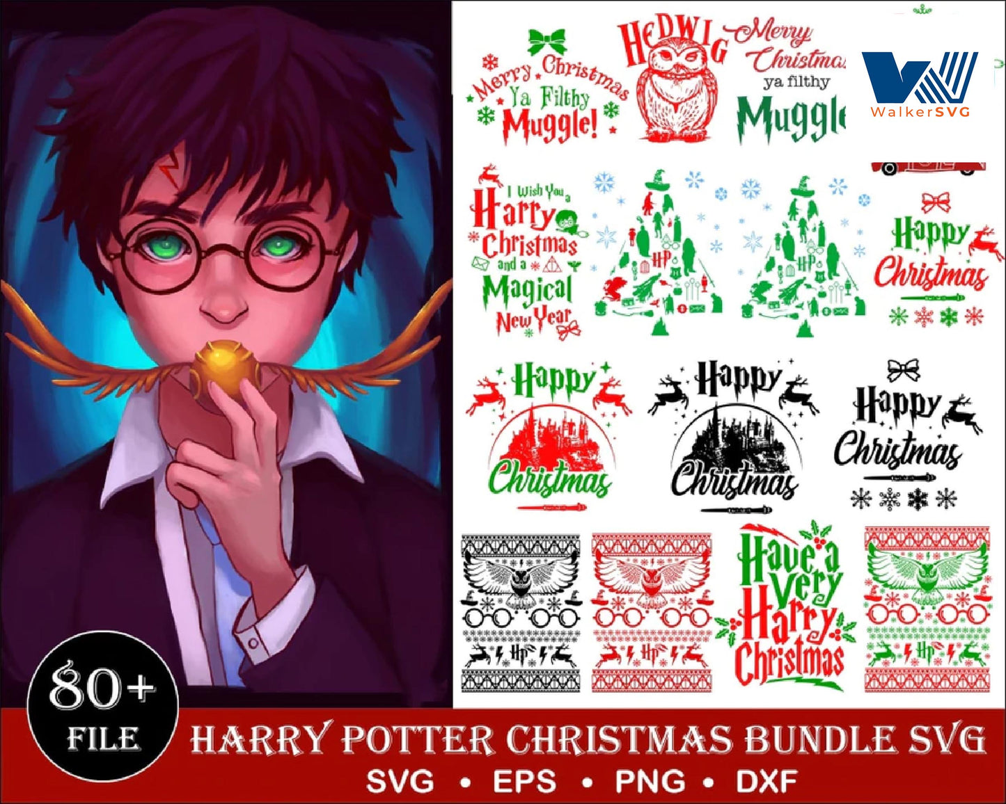 100+ file Harry potter bundle svg,Harry potter Christmas svg, Christmas svg,dxf,png ,Digital Dowload