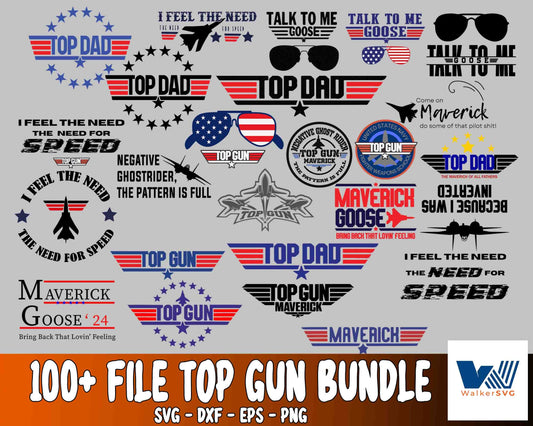 Top Gun  SVG Bundle, Talk To Me Goose, Maverick SVG,100+ file top gun svg  ,Top Gun Bundle SVG,Mega Bundle Top Gun svg  , file cut , for Cricut,  Silhouette , digital download