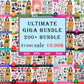 200+ The Ultimate Giga Bundle - 200+ The Bestseller SVG Bundles - cricut - file cut - Silhouette - digital download
