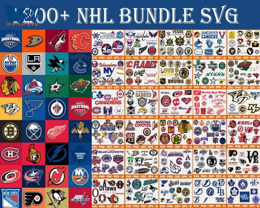 1800+ file NHL SVG Bundle - 1800+ file NHL SVG, EPS, PNG, DXF for Cricut, Silhouette