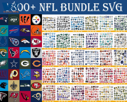 1800+ file NFL SVG Bundle Mega NFL Bundle Svg, Nfl Logo Svg, Nfl Team Svg, Sport Svg, All Nfl Teams SVG, EPS, PNG, DXF for Cricut, Silhouette
