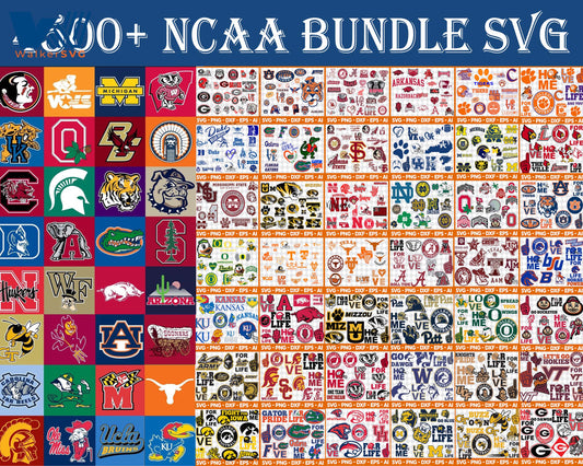 1800+ file NCAA SVG Bundle - 1800+ file NCAA SVG, EPS, PNG, DXF for Cricut, Silhouette