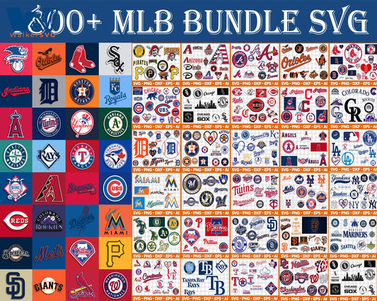1800+ MLB SVG Bundle - 1800+ MLB  SVG, EPS, PNG, DXF for Cricut, Silhouette
