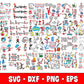 Dr Seuss SVG Bundle - 1200+ files Dr Seuss SVG, EPS, PNG, DXF , bundle dr seuss svg, cat in the hat, the lorax svg, thing 1 thing 2, peace love reading for Cricut, Silhouette