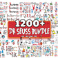 Dr Seuss SVG Bundle - 1200+ files Dr Seuss SVG, EPS, PNG, DXF , bundle dr seuss svg, cat in the hat, the lorax svg, thing 1 thing 2, peace love reading for Cricut, Silhouette