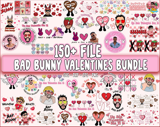 150+ file Bad Bunny Valentine SVG bundle , Bad Bunny valentine bundle SVG DXF EPS PNG, Cutting Image, File Cut , Digital Download, Instant Download
