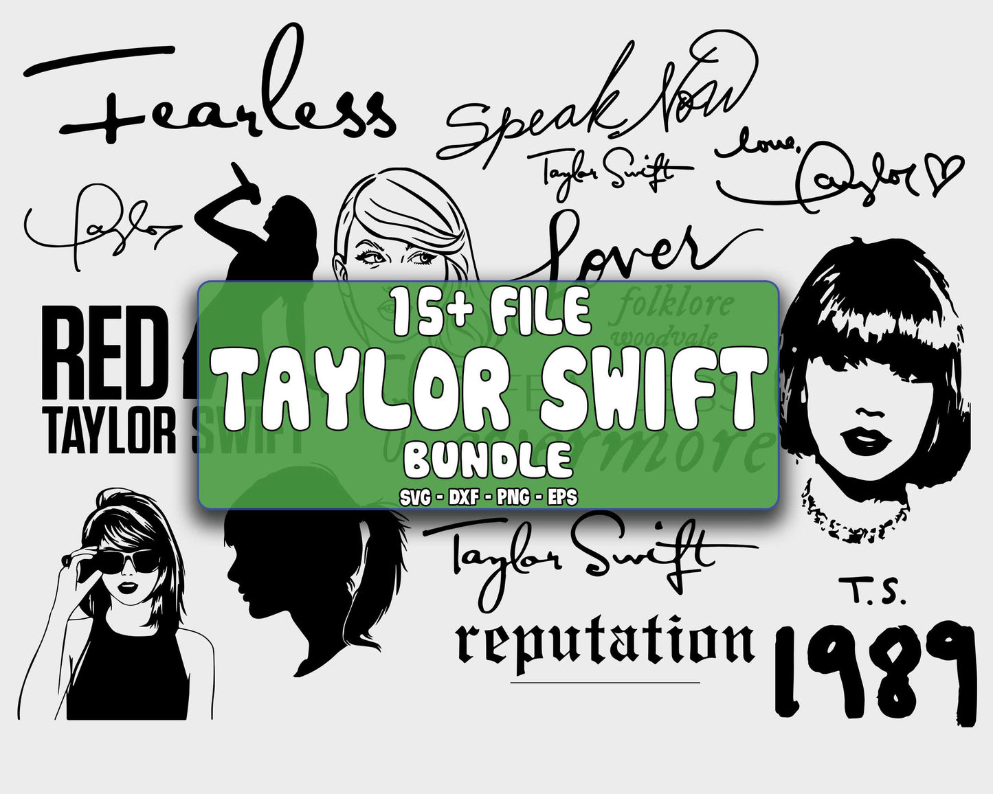 Taylor Swift svg, 15+ file Taylor Swift svg bundle ,Midnights Album svg , Swifties SVG DXF EPS PNG, Different File Types , Cutting Image, File Cut , Digital Download, Instant Download