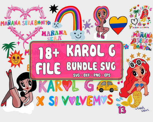 18+ file Karol G svg bundle, Mañana Sera Bonito  SVG DXF PNG EPS , Karol G Mañana Sera Bonito bundle svg, cricut , file cut , Silhouette, digital download, Instant Download