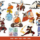 The Last Airbender SVG Bundle - 100+ files The Last Airbender SVG, EPS, PNG, DXF for Cricut, Silhouette