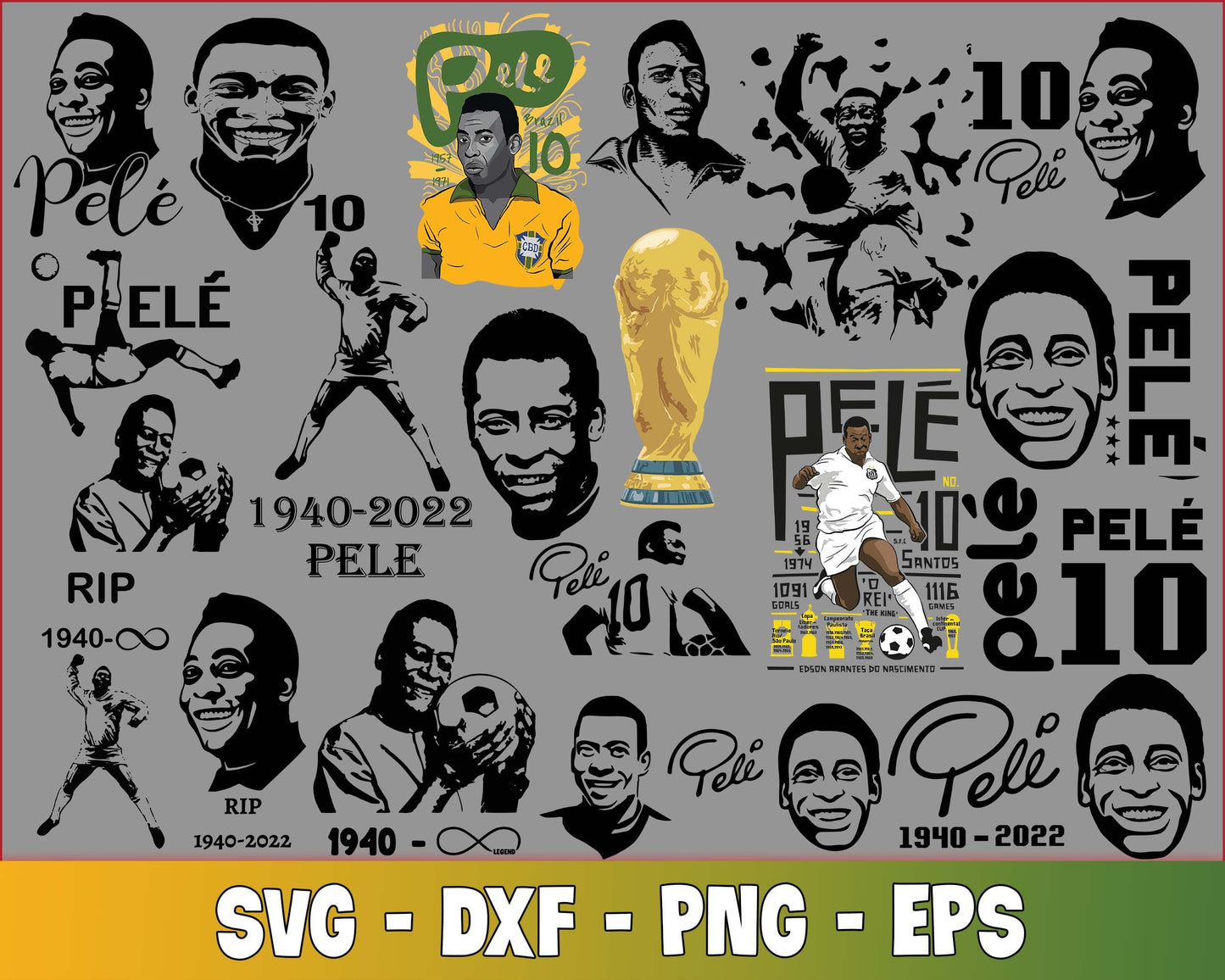Pele Brazil svg , 200+ file RIP Pele Brazil svg , Rip Pele My Legend SVG SVG DXF PNG EPS , cricut , file cut , Silhouette, digital download, Instant Download