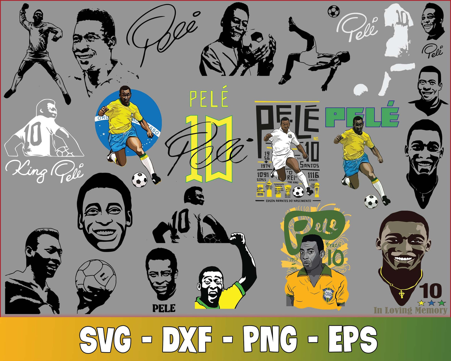 Pele Brazil svg , 200+ file RIP Pele Brazil svg , Rip Pele My Legend SVG SVG DXF PNG EPS , cricut , file cut , Silhouette, digital download, Instant Download