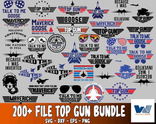 Top gun bundle svg , 200+ file Top Gun SVG , Talk To Me Goose svg, Maverick SVG  ,Mega Bundle Top Gun svg , file cut , for Cricut,  Silhouette , digital download