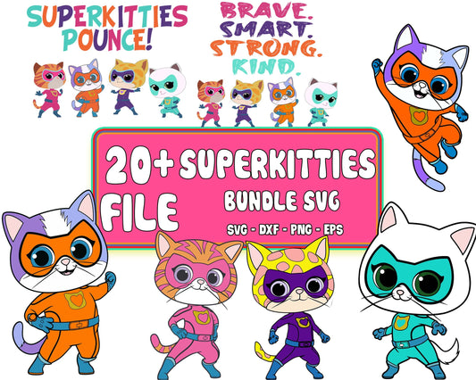 20+ FILE superkitties svg bundle ,Hero Kitties Super Cats Brave svg, superkitties  SVG EPS DXF PNG , Cutting Image, cricut , file cut , digital download ,Instant Download
